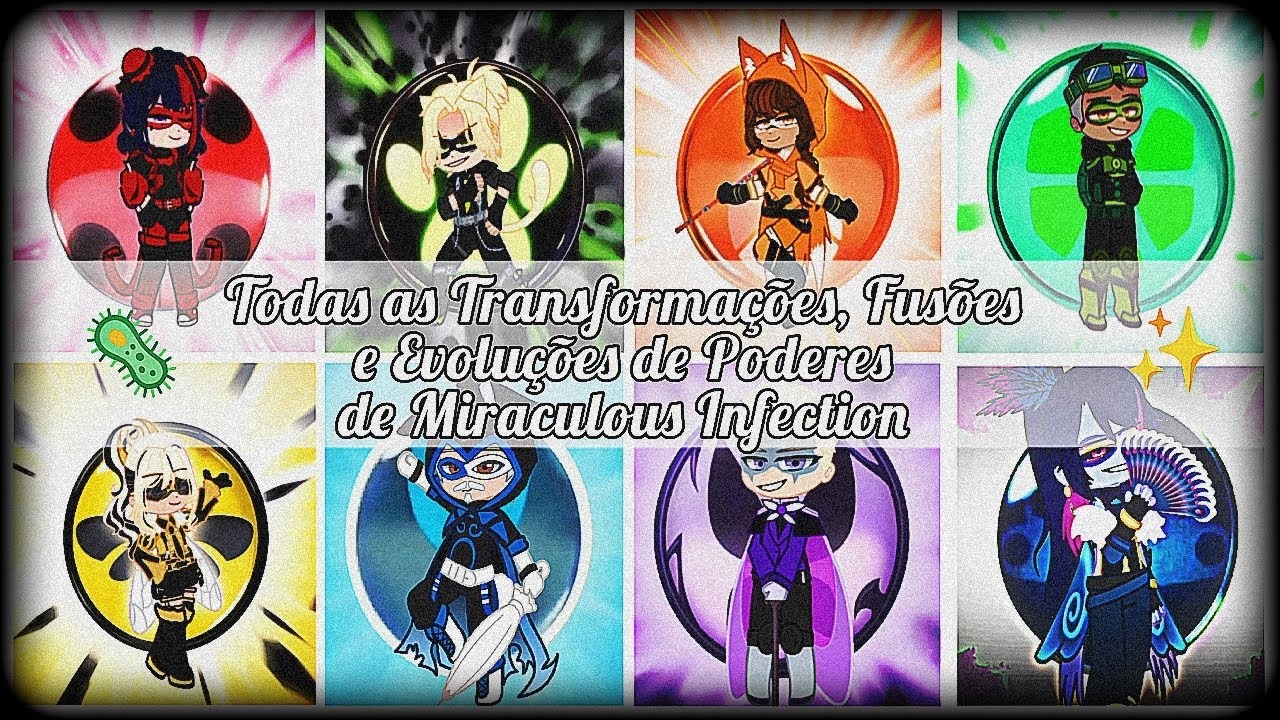 TODAS as Transformações, Fusões e Evoluções de Poderes de Miraculous Infection!🦠✨ [Especial 190K+] 🤩