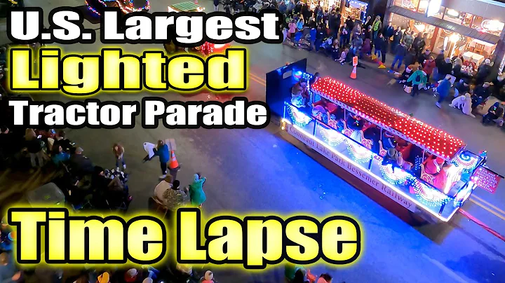 Worlds Largest Lighted Tractor Parade Full Time Lapse - Linesville PA