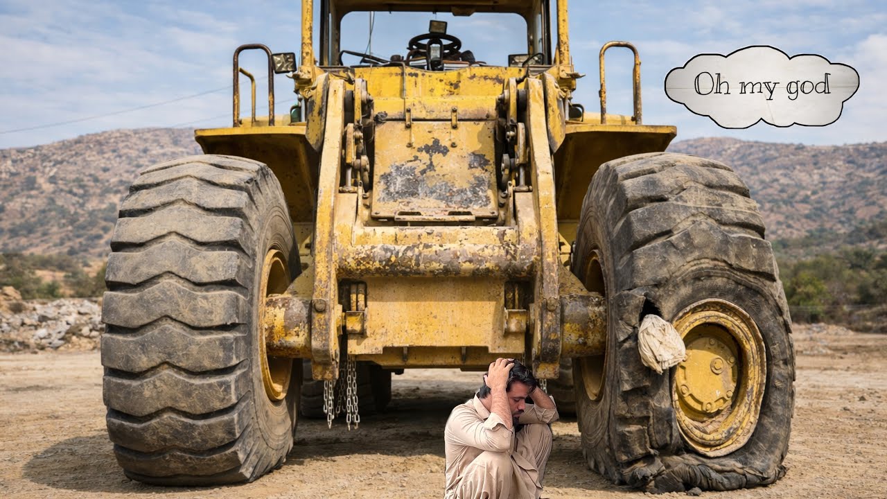  Dozer Tyre Badly Damaged… But This Repair Technique Shocked Everyone!
