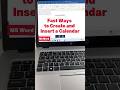 Easy Ways to Create and Insert a Calendar in Word⚡️