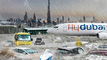 Flood Chaos in Dubai, UAE! Massive Flooding Hit Dubai Washes Away Cars