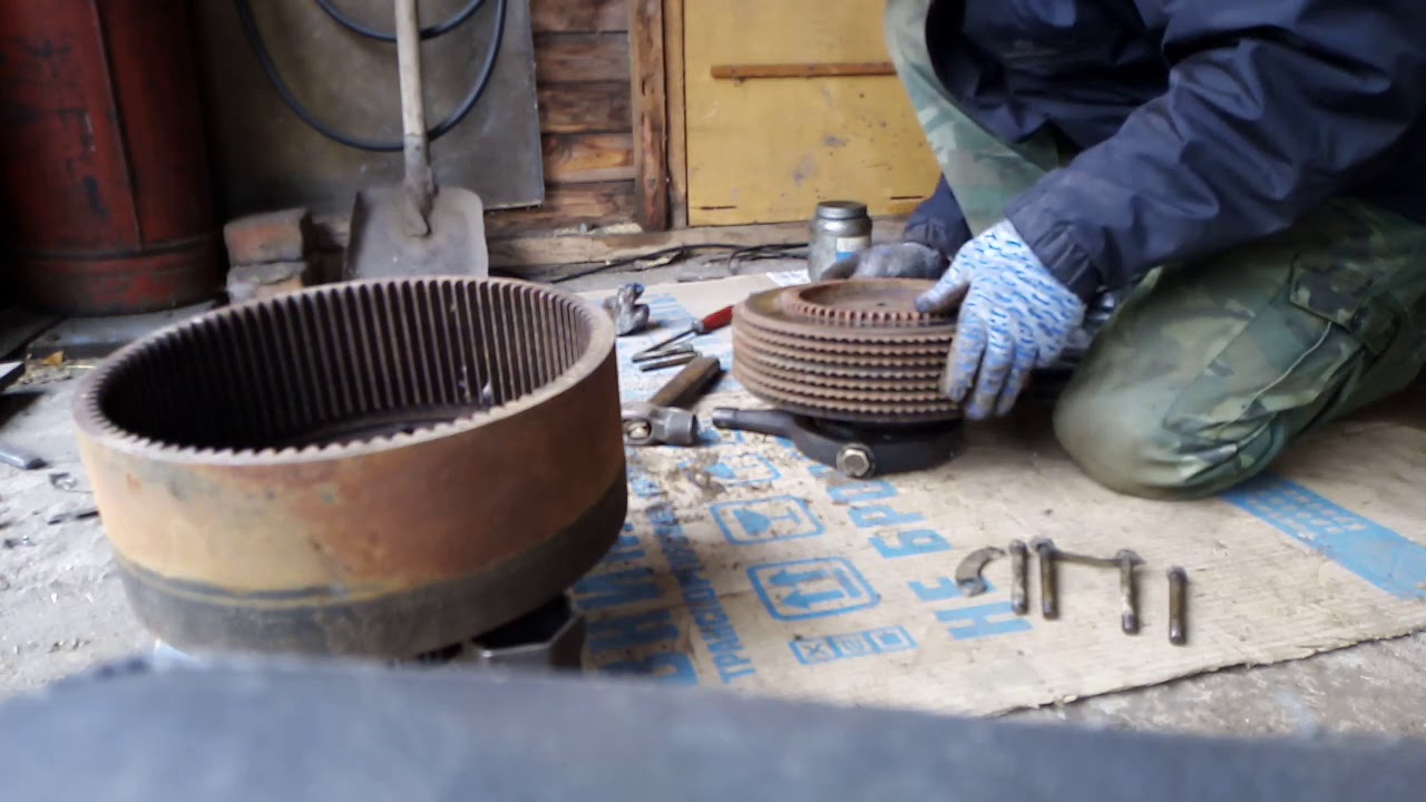 Трактор Т 54. Устройство фрикциона ремонт - YouTube