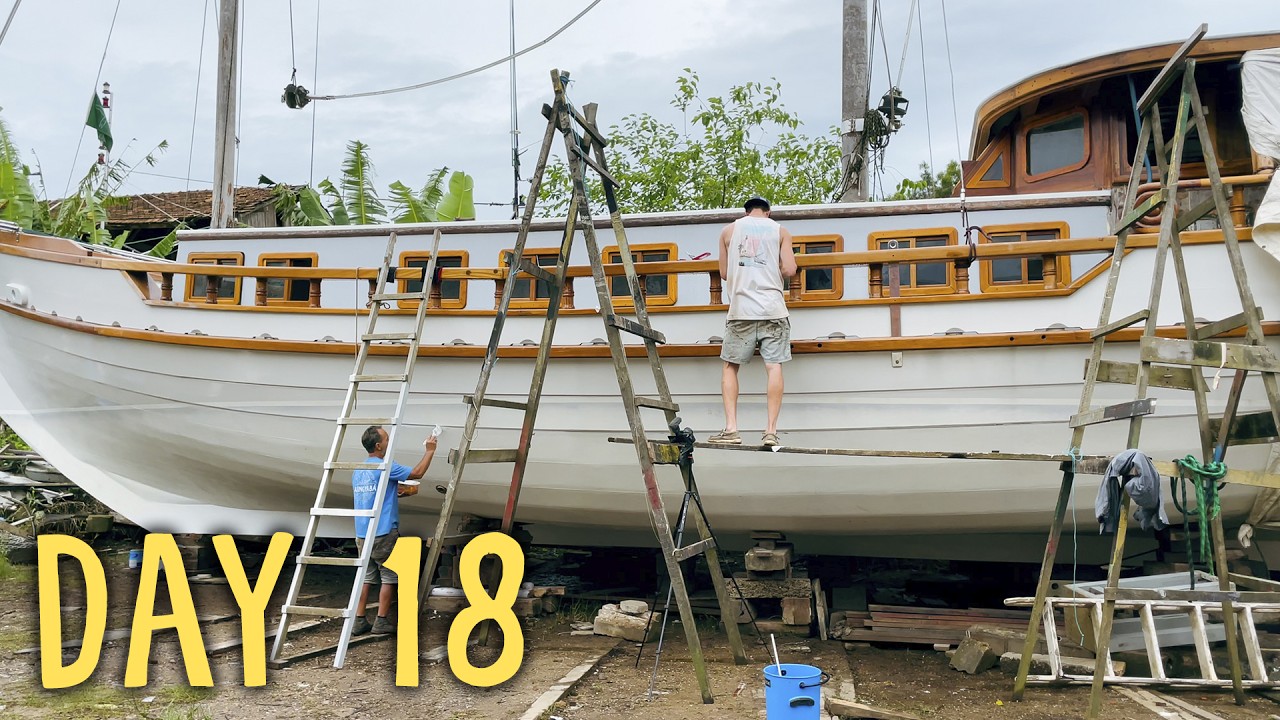 Fastening CHAINPLATES to our WOODEN sailboat (restoration project) — Sailing Yabá 186