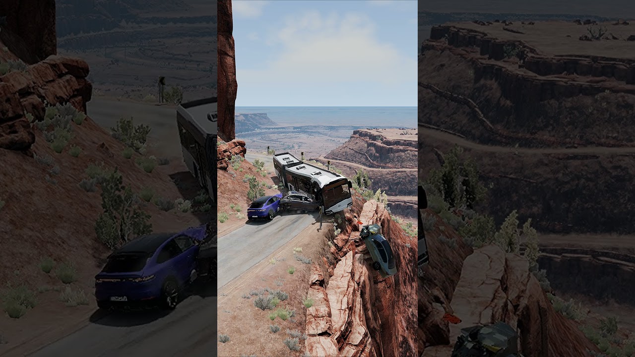 Realistic Highway Car Crashes #64 - BeamNG.drive