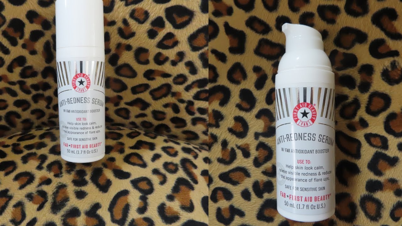 FIRST AID BEAUTY ANTIREDNESS SERUM REVIEW! YouTube