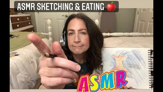 ASMR SKETCHES | NO TALKING, MUKBANG, PAPER, PAGE TURNING, PENCIL SOUNDS, TAPPING | Lynn Rasmussen