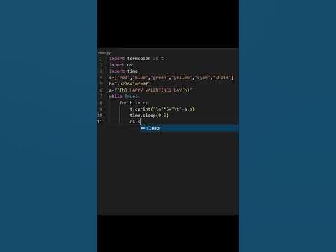 Wish Valentine's Day using Python #python #love - YouTube