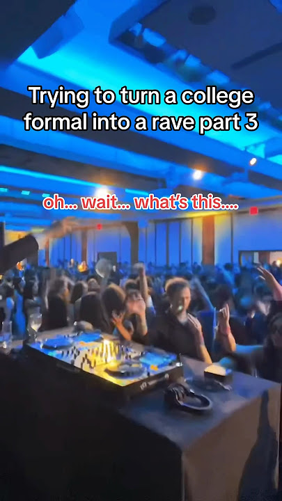 Trying to turn a college formal into a rave part 3 #dj #techno #rave