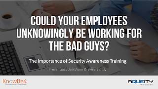 Security Awareness Training Webinar