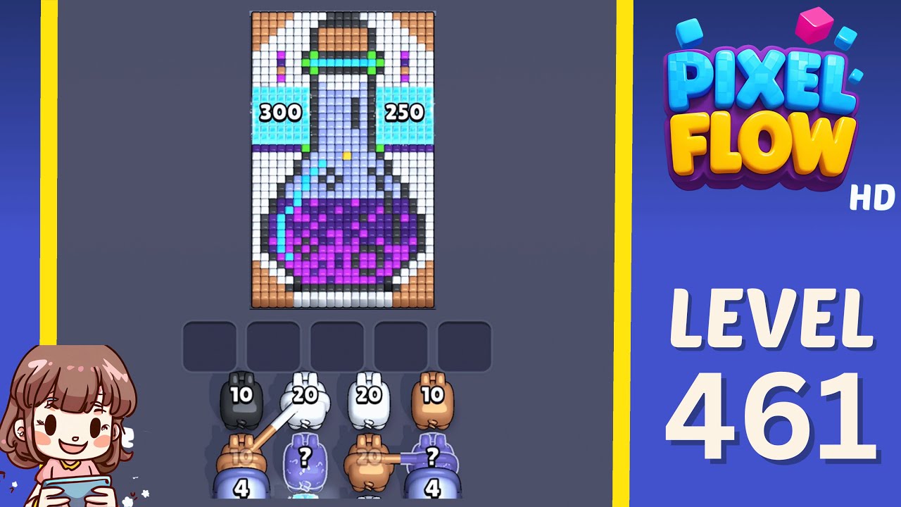 Pixel Flow Level 461 Solution Walkthrough - YouTube