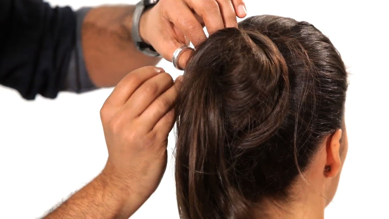 How to Do a Ponytail into a Top Knot Salon Hair Tutorial YouTube