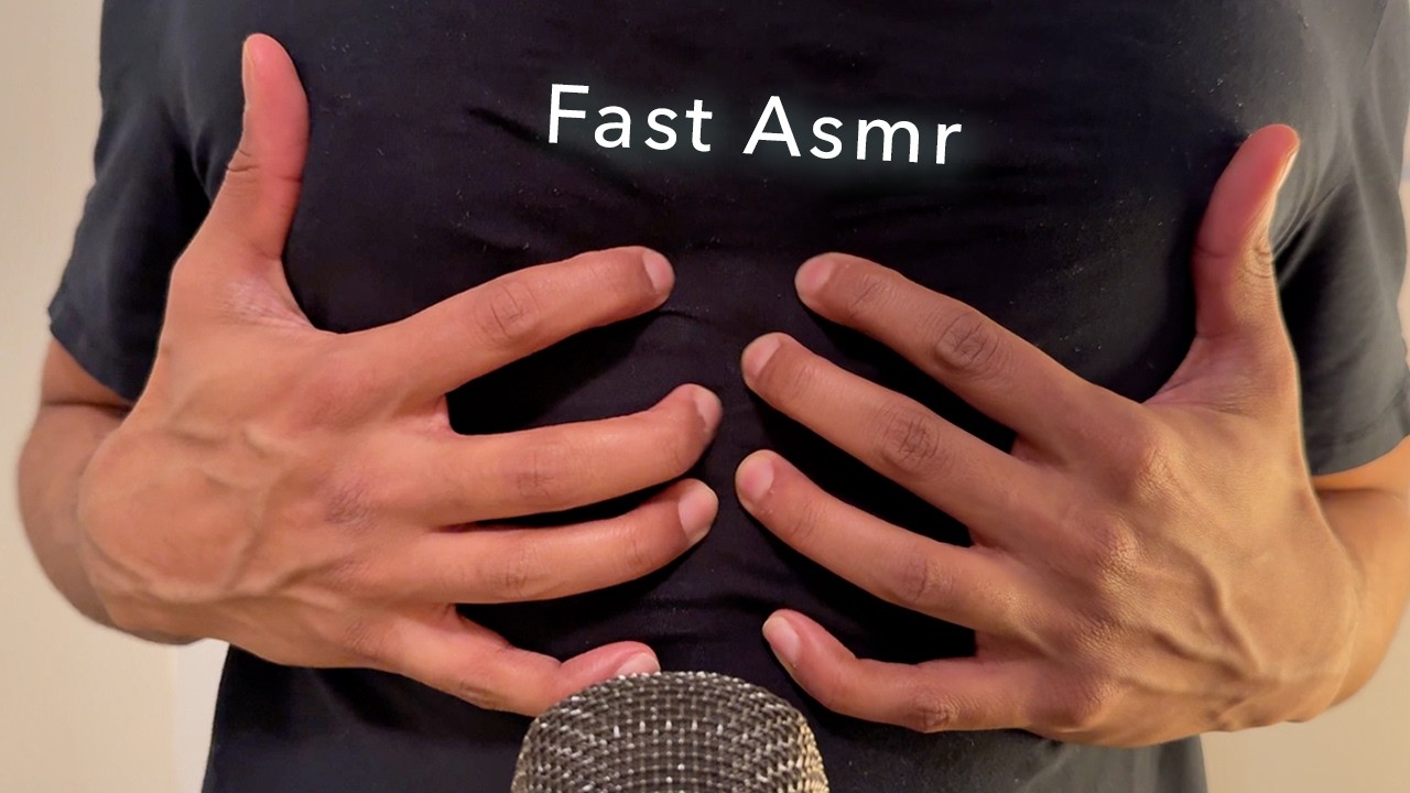 ASMR Fast Hand sounds and fabric scratching