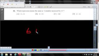Objective 99   Use a verbal expression to represent a variable expression with one operation
