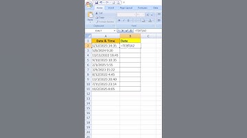 "How to Extract Date from a Date & Time in Excel |