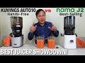 Kuvings auto10 hands free vs nama j2 cold press juicer comparison