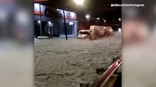 Freak Hailstorm Creates Rivers Of Ice In Mexico