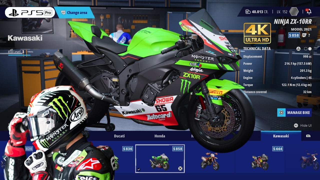 RIDE 6 | Customize Brutal Kawasaki ZX10-RR Jonathan Rea WorldSBK