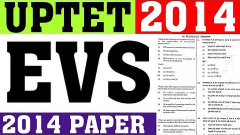 UPTET 2014 PAPER SOLUTION|UPTET 2014 EVS PAPER|UPTET PREVIOUS ALL YEAR EVS PAPER SOLUTION|CAREER BIT