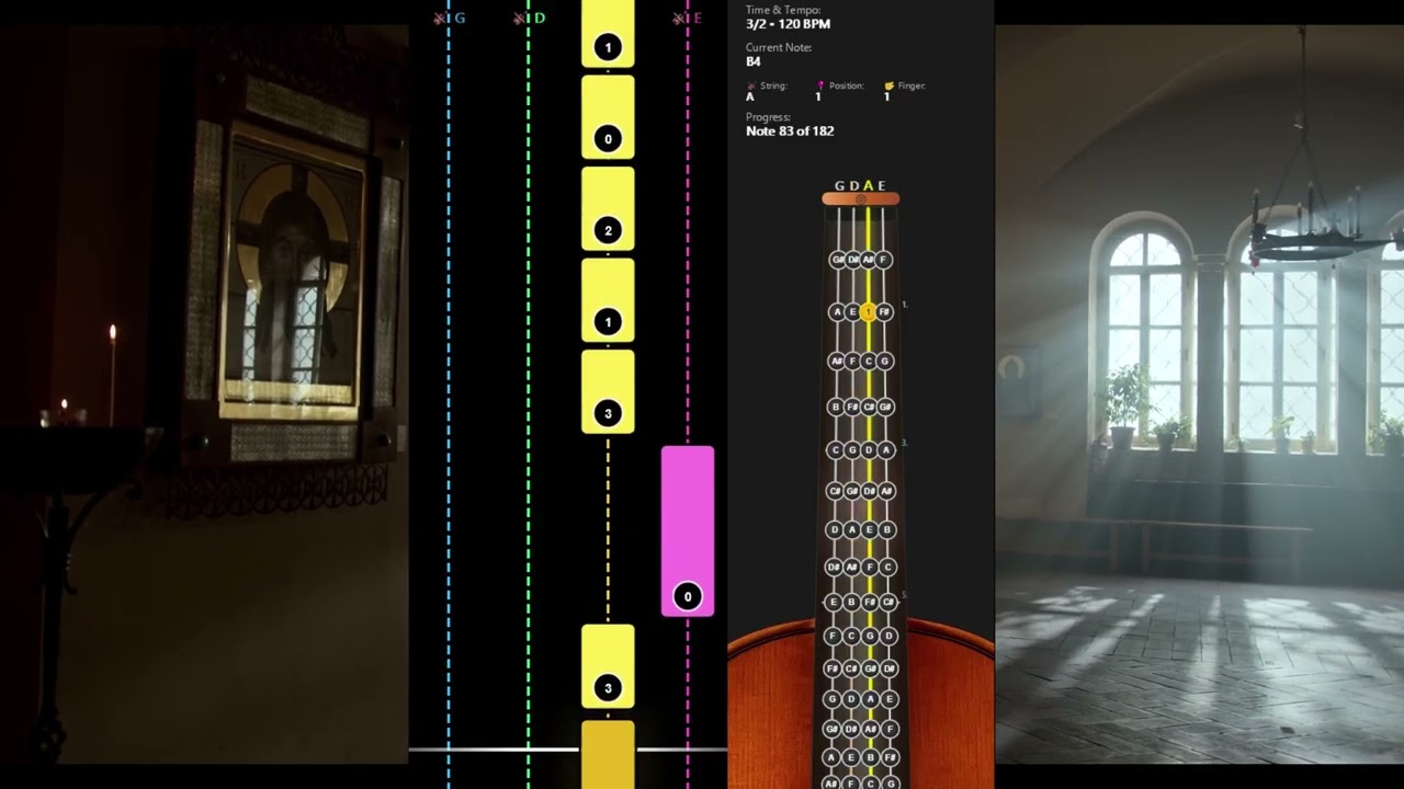 🎻 Scarborough Fair | Traditional | Violin Scrolling Tab 🎶
