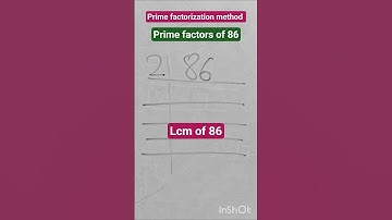 Prime factorization of 86| lcm of 86| 86 ka lcm#lcm #lcmbhagvidh #lcmtricks #primefactorisation