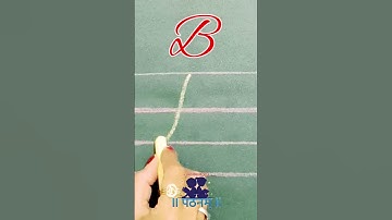 Cursive Writing B | Abc  How to write cursive capital alphabets in four line book #pathanam  #shorts