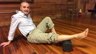 Calf Foam rolling for self myofascial release explained by physical therapist.