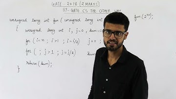 Gate 2018 pyq C Programming | Consider the following C code. Assume that unsigned long int type