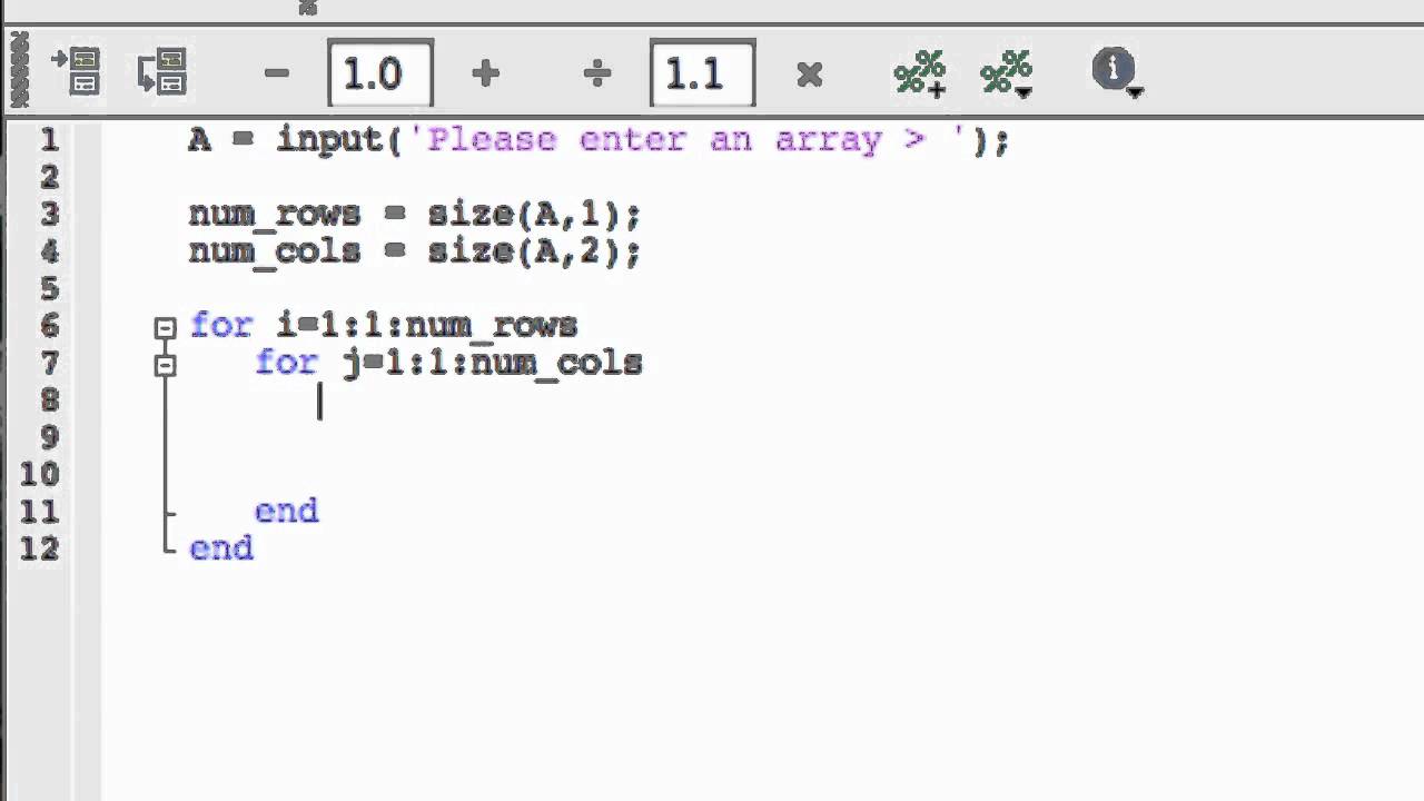 FOR loops in MATLAB: Nested FOR loops