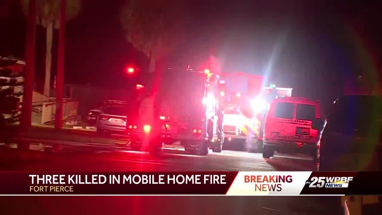 3 dead in overnight mobile home fire in Fort Pierce
