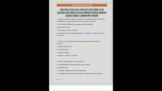 NIMS FEMA IS 700 ACTUAL EXAM 20252026 COMPLETE 100 QUESTIONS AND CORRECT DETAILED ANSWERS VERIFIED A