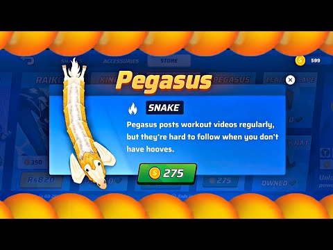 Snake Io 🐍 New Skin Pegasus + Kindle Unlocked Epic SnakeIo Gameplay