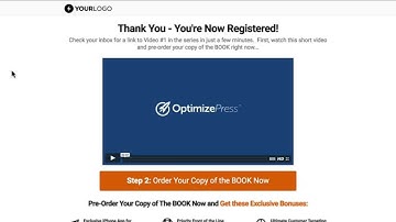OptimizePress Book Launch Thank You Page Template