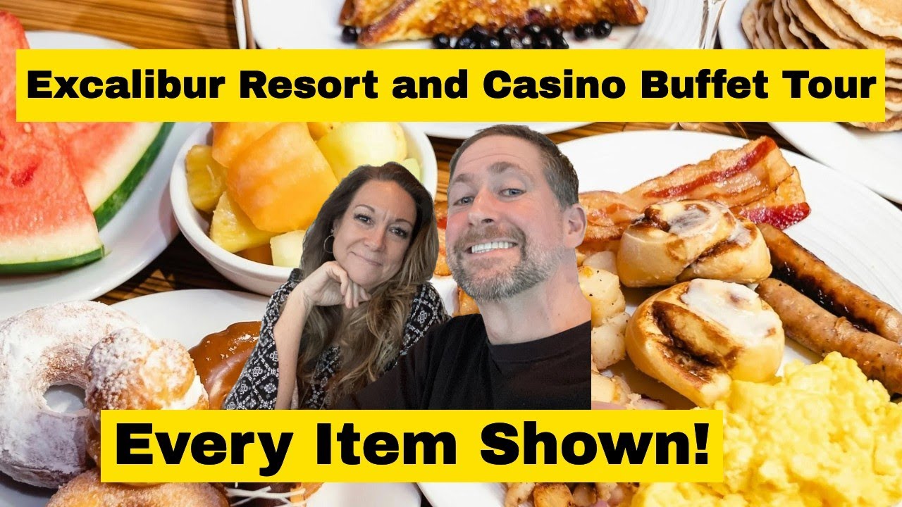 Excalibur Hotel and Casino Complete Buffet Tour and Review - Every Item Shown