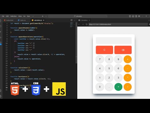 🧮 Build a Calculator from Scratch with HTML, CSS & JavaScript | Complete Step-by-Step Tutorial