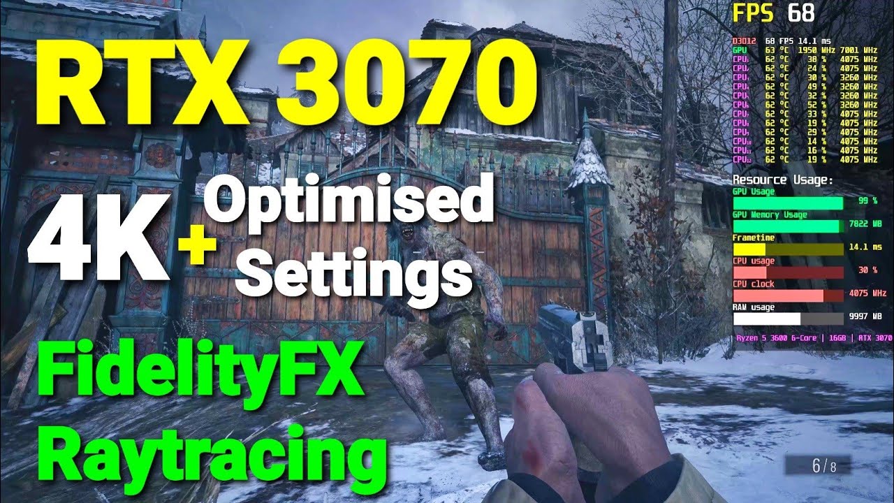 Resident Evil Village Demo | RTX 3070 | 4K Performance Test | Raytracing/FidelityFX CAS