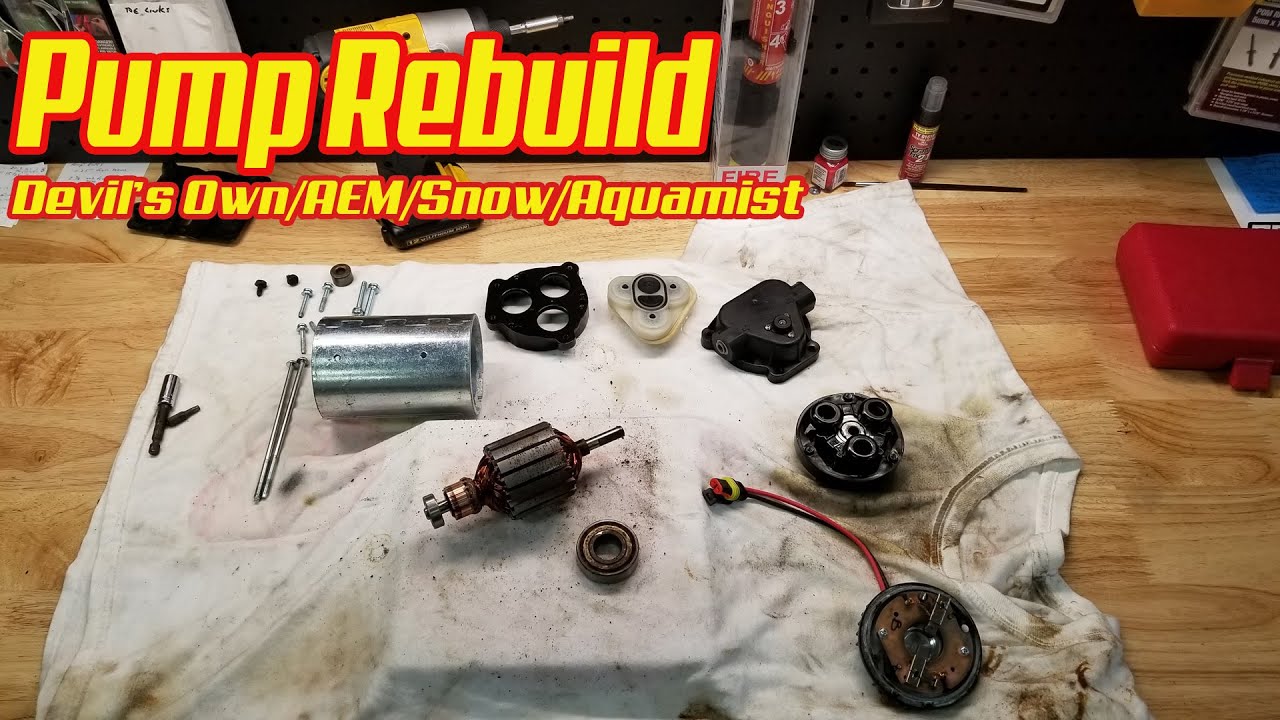 Water Meth Injection Pump Rebuild AEM Aquamist Snow Devil's Own Aquatec ...