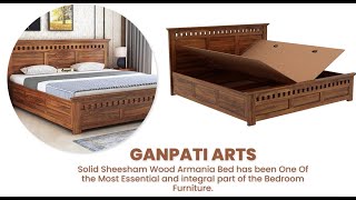 Ganpati Arts Solid Sheesham Armania Box Storage Bed Ganpati Arts Solid Sheesham Armania Box Storage Bed