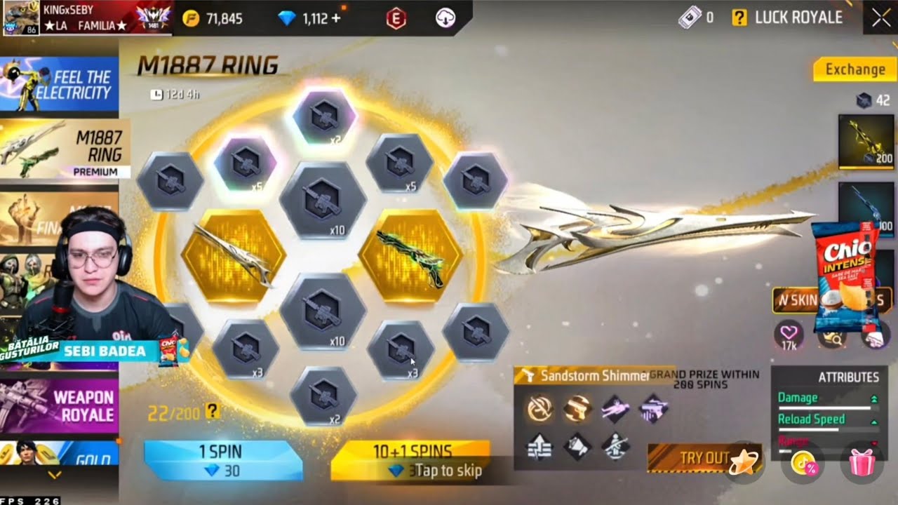 King Seby Sparge Diamante la M1887 Ring! - YouTube
