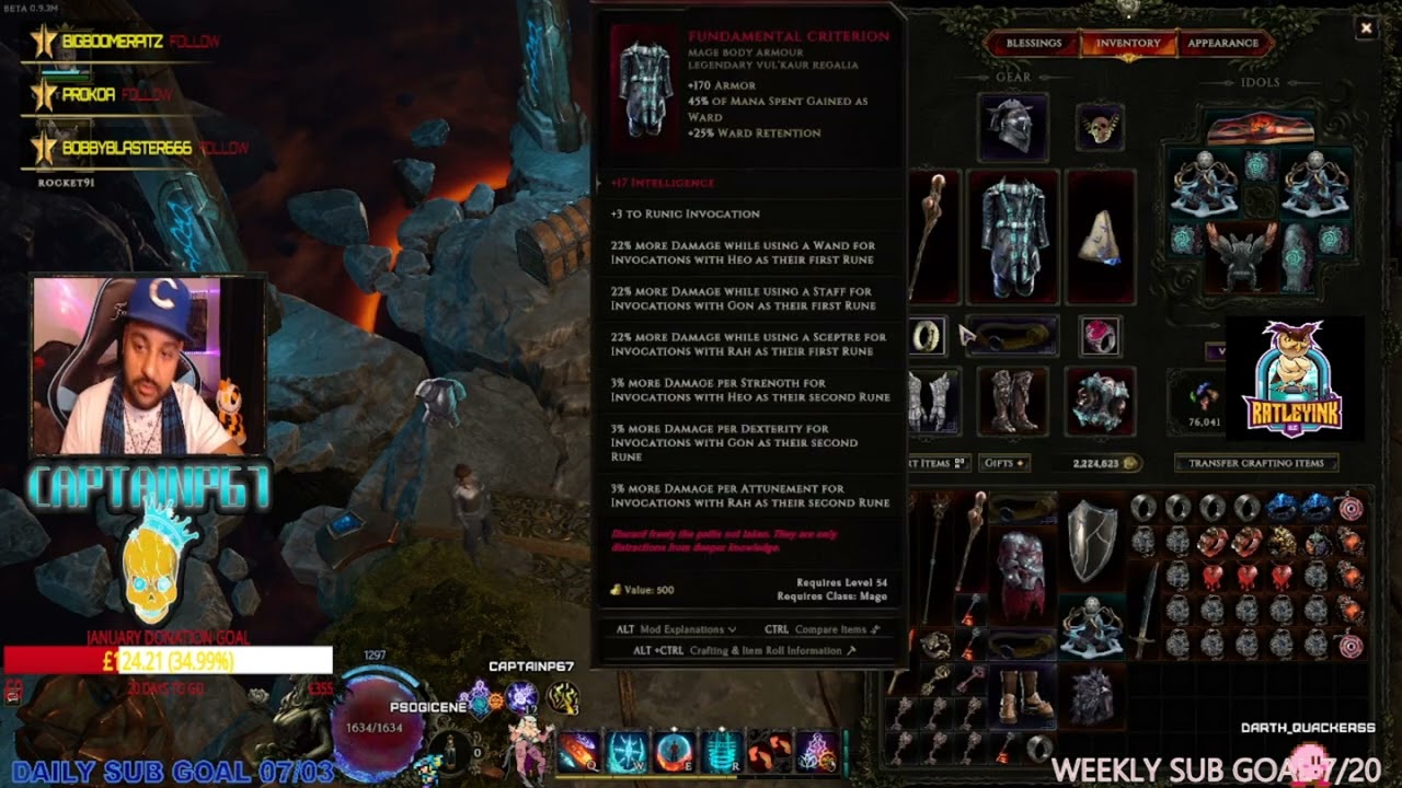 LAST EPOCH : FOOT OF THE MOUNTAIN UNIQUE ITEM OVERVIEW (SPONSORED BY RATLEY INK LLC)