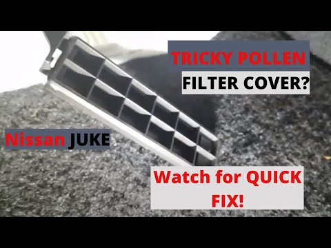 Nissan Juke UK RHD pollen/cabin filter replacement + filter cover/door modification