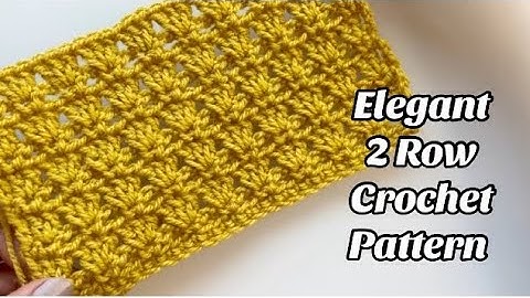 ELEGANT 2 ROW CROCHET PATTERN Easy Step by step Tutorial for Blankets & More US Terms