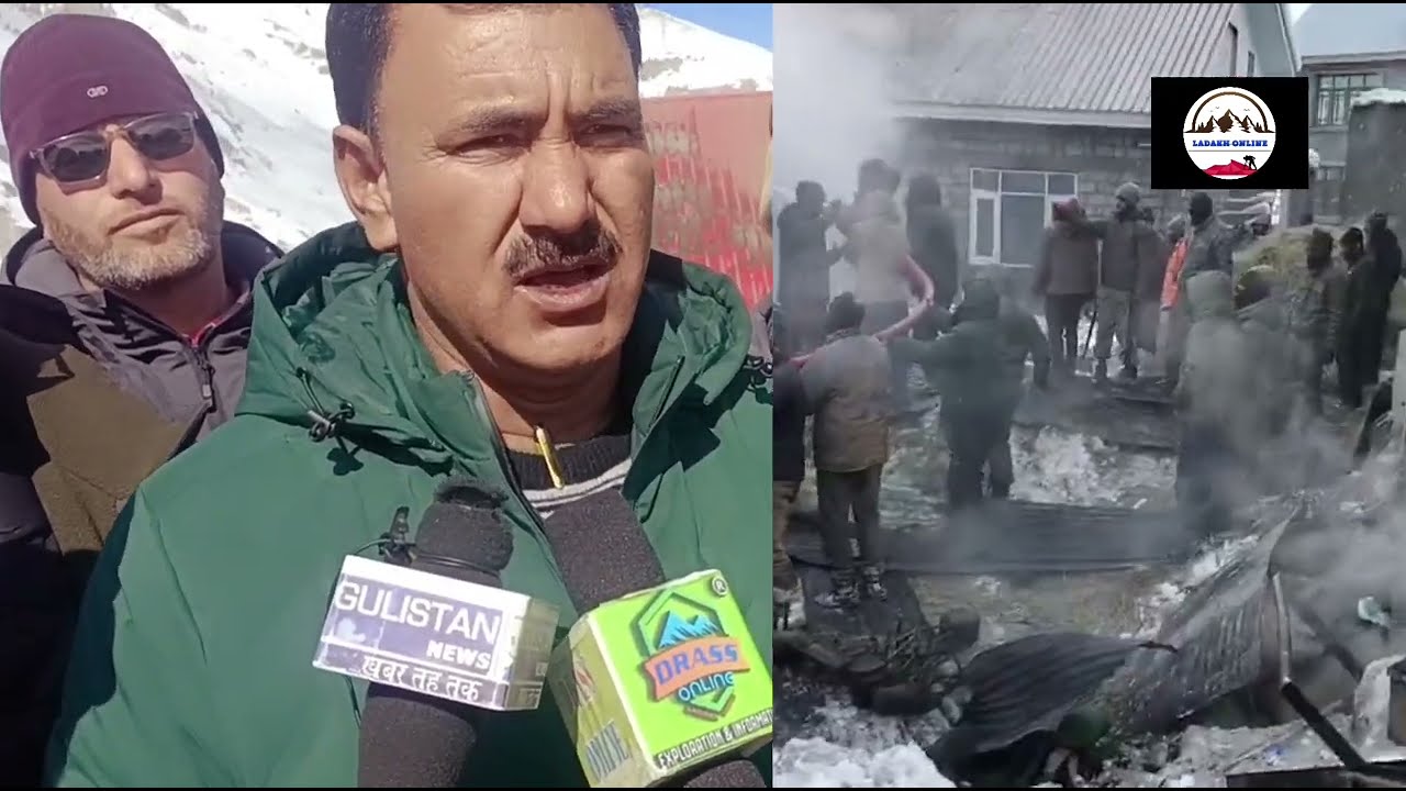 Fire broke out in  house of  Habibullah Lone Matayan Drass