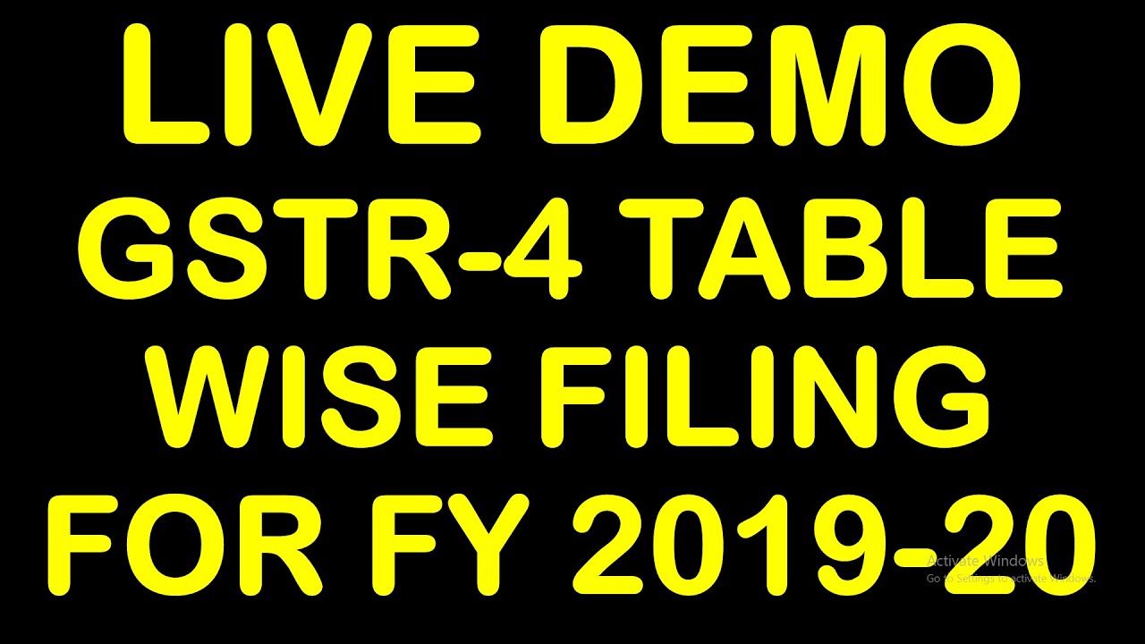 GSTR-4 FILING LIVE DEMO TABLE WISE|HOW TO FILE GSTR-4 FOR FY 19-20|GSTR-4 FOR COMPOSITION DEALER