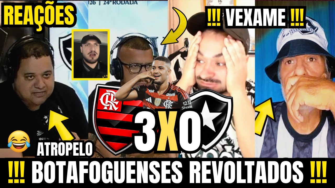 REAÇÕES BOTAFOGUENSES - FLAMENGO 3x0 BOTAFOGO - BRASILEIRÃO 2026 - VAMOS RIR DO BOTAFOGO!