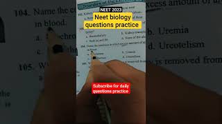 Neet biology questions practice ll pyqs practice #neet #physicswallah #study #mbbs #trending #bio