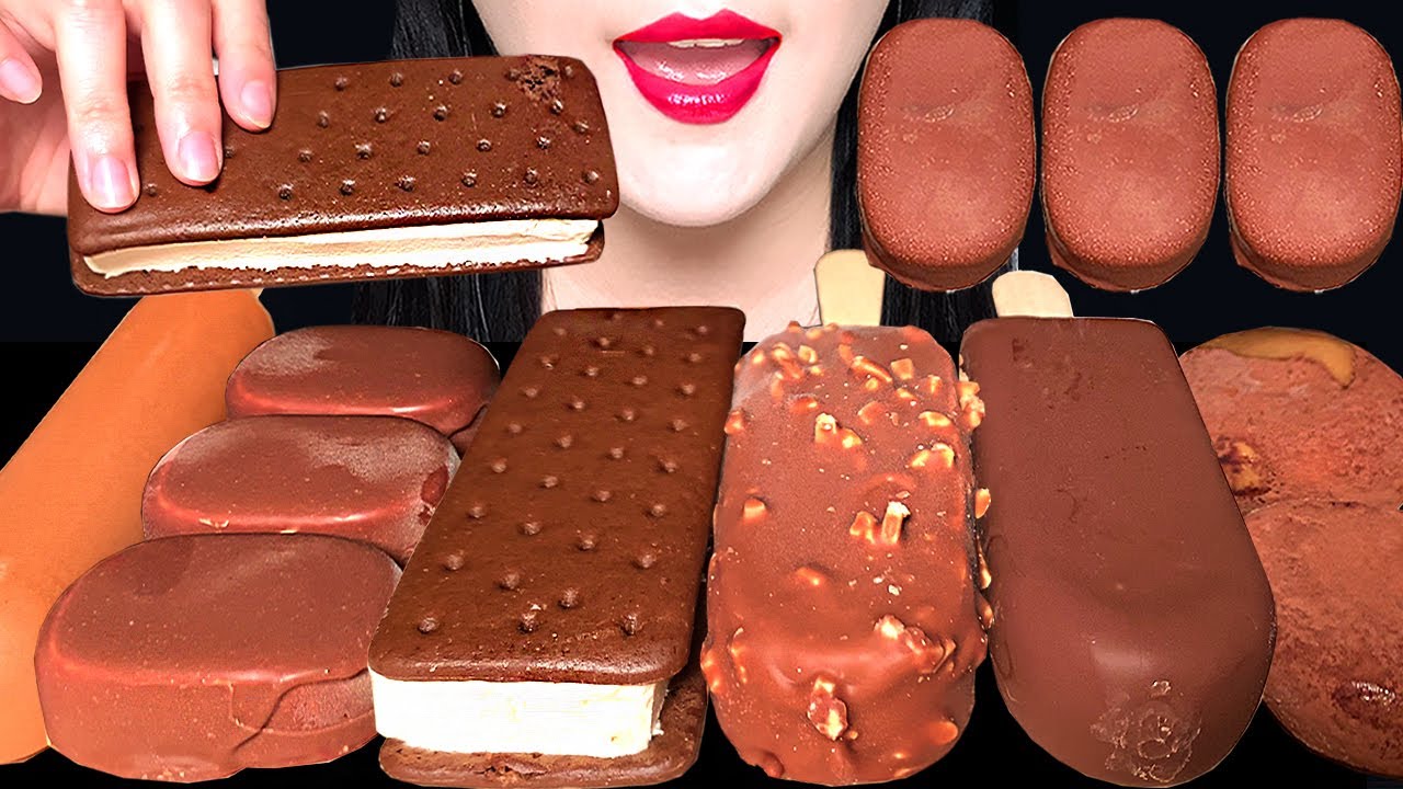 ASMR CHOCOLATE ICE CREAM MUKBANG 초콜릿 아이스크림 먹방 EATING SOUNDS