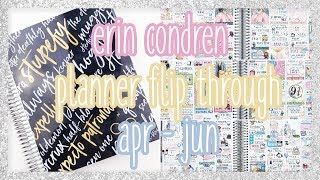 Erin Condren Planner Flip Through ♡ April - June 2018