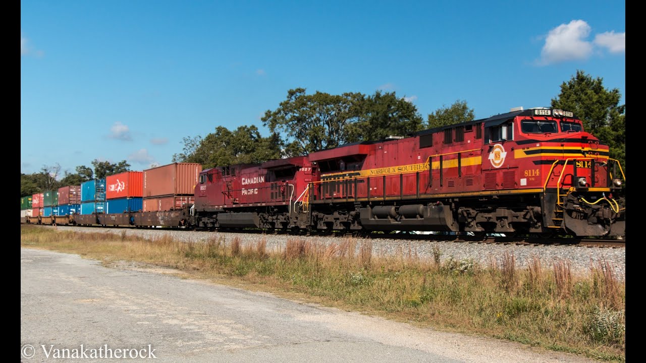NS 8114 "Norfolk Southern" unit leads train 295 south