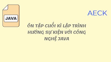 Ôn Tập Cuối Kì Lập Trình Hướng Sự Kiện Với Công Nghệ Java  IUH - AECAYKHE