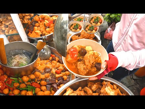 Video Nồi bún riêu siêu topping, lạ nhất được cô chủ giới... - youtube